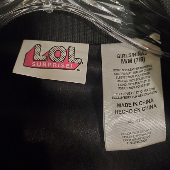 LOL Surprise Girls Silver Bomber Jacket Shine Like A Diamond M/M (7/8) - Picture 5 of 12